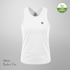 Hakan Bamboo Men’s White Vest | Ultra-Soft & Eco-Friendly Fabric