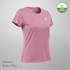 Hakan Bamboo Women’s Pink Round Neck T-Shirt | Ultra-Soft & Eco-Friendly Tee