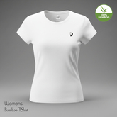Hakan Bamboo Women’s White Round Neck T-Shirt | Soft, Organic & Breathable