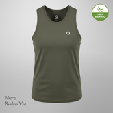 Hakan Bamboo Men’s Green Vest | Lightweight & Breathable