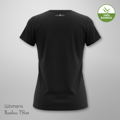 Hakan Bamboo Women’s Black Round Neck T-Shirt | Soft & Eco-Friendly Fabric