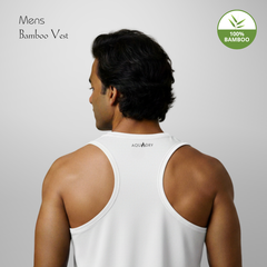 Hakan Bamboo Men’s White Vest | Ultra-Soft & Eco-Friendly Fabric