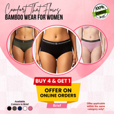 Hakan Women’s Premium Bamboo Elastic Brief | Lightweight & Skin-Friendly | Special Offer