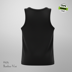 Hakan Bamboo Kids Black Vest | Ultra-Soft & Eco-Friendly