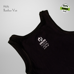 Hakan Bamboo Kids Black Vest | Ultra-Soft & Eco-Friendly