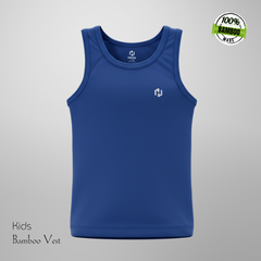 Hakan Bamboo Kids Blue Vest | Comfortable & Anti-Bacterial