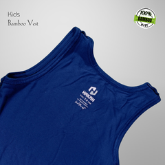 Hakan Bamboo Kids Blue Vest | Comfortable & Anti-Bacterial