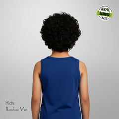 Hakan Bamboo Kids Blue Vest | Comfortable & Anti-Bacterial