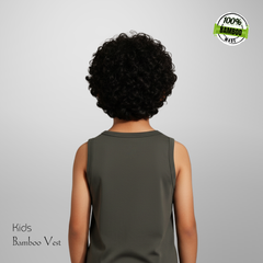 Hakan Bamboo Kids Green Vest | Lightweight & Sustainable