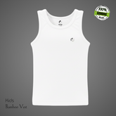 Hakan Bamboo Kids White Vest | Soft, Organic & Breathable