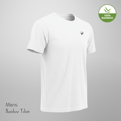 Hakan Bamboo Men’s White Round Neck T-Shirt | Ultra-Soft & Eco-Friendly Wear