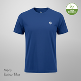 Hakan Bamboo Men’s Blue Round Neck T-Shirt | Soft & Anti-Bacterial Comfort