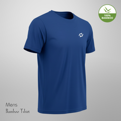 Hakan Bamboo Men’s Blue Round Neck T-Shirt | Soft & Anti-Bacterial Comfort