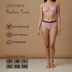Hakan Bamboo Women’s Pink Elastic Panty | Soft, Breathable & Stretchable Innerwear