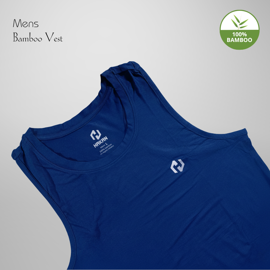 Hakan Bamboo Men’s Blue Vest | Comfortable & Anti-Bacterial