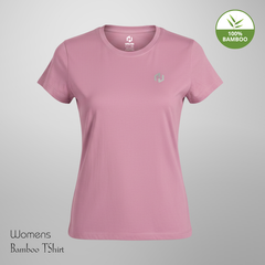 Hakan Bamboo Women’s Pink Round Neck T-Shirt | Ultra-Soft & Eco-Friendly Tee