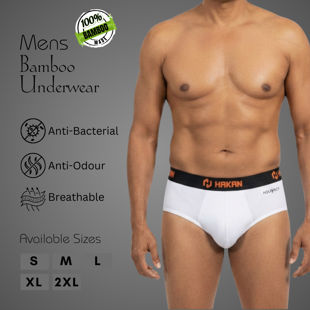 Hakan Bamboo Men’s White Underwear | Lightweight & Sustainable Comfort