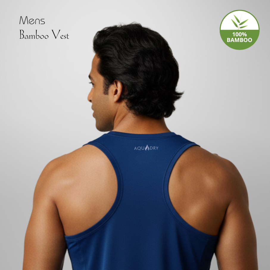 Hakan Bamboo Men’s Blue Vest | Comfortable & Anti-Bacterial