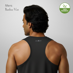 Hakan Bamboo Men’s Black Vest | Soft & Sustainable Material