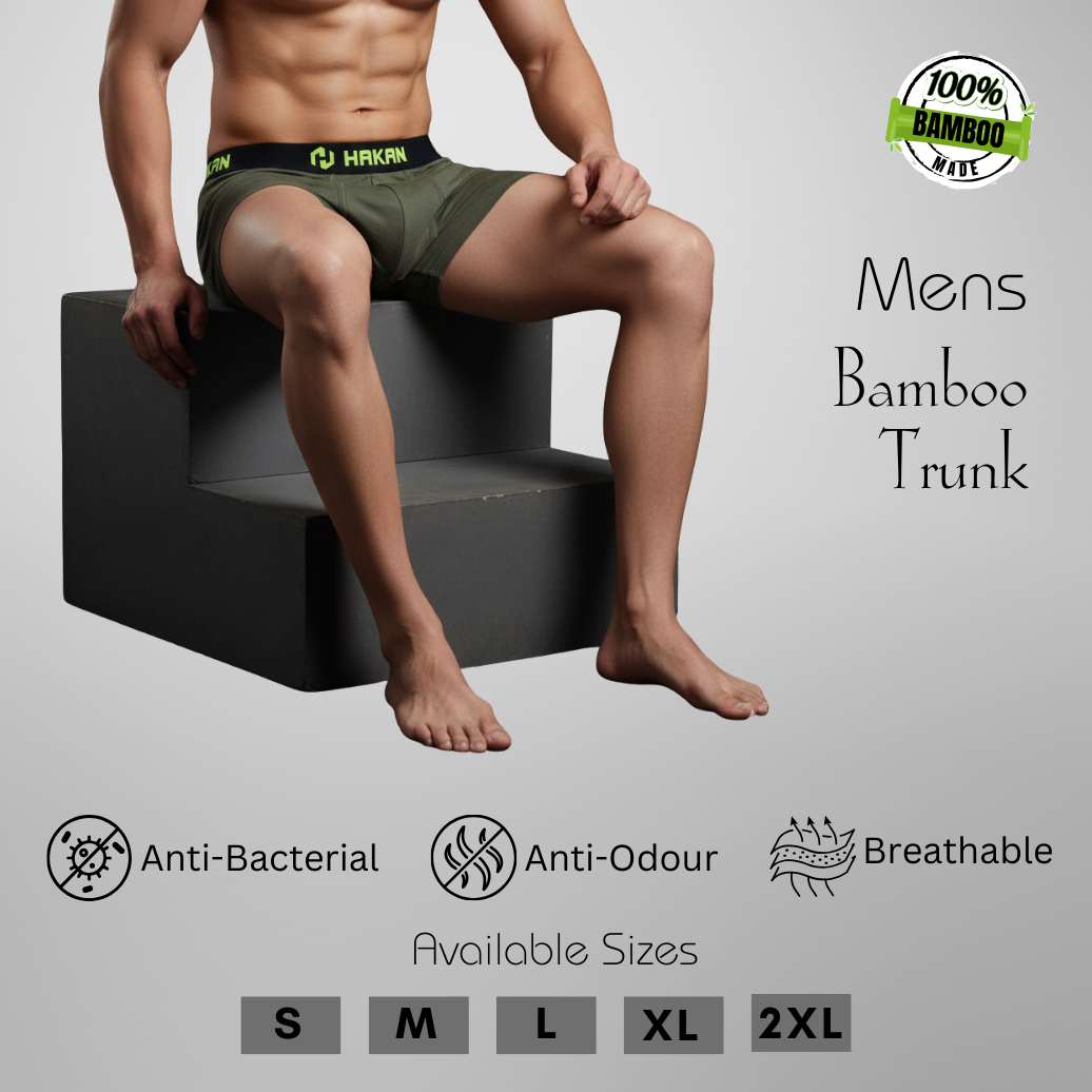 Hakan Bamboo Men’s Green Brief Boxer | Lightweight & Naturally Comfortable Fit