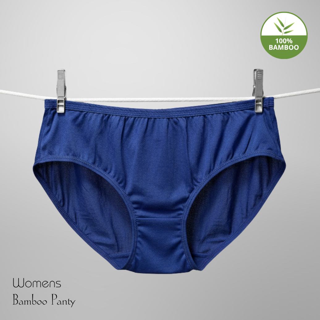 Hakan Bamboo Fabric Women’s Underwear – Elastic-Free Blue Panty for All-Day Comfort