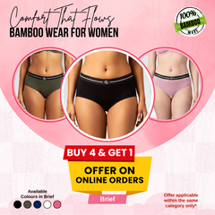 Hakan Women’s Premium Bamboo Elastic Brief | Lightweight & Skin-Friendly | Special Offer