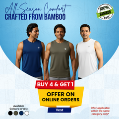 Hakan Bamboo Sleeveless Vest | Cooling, Lightweight Fit | 4+1 Offer