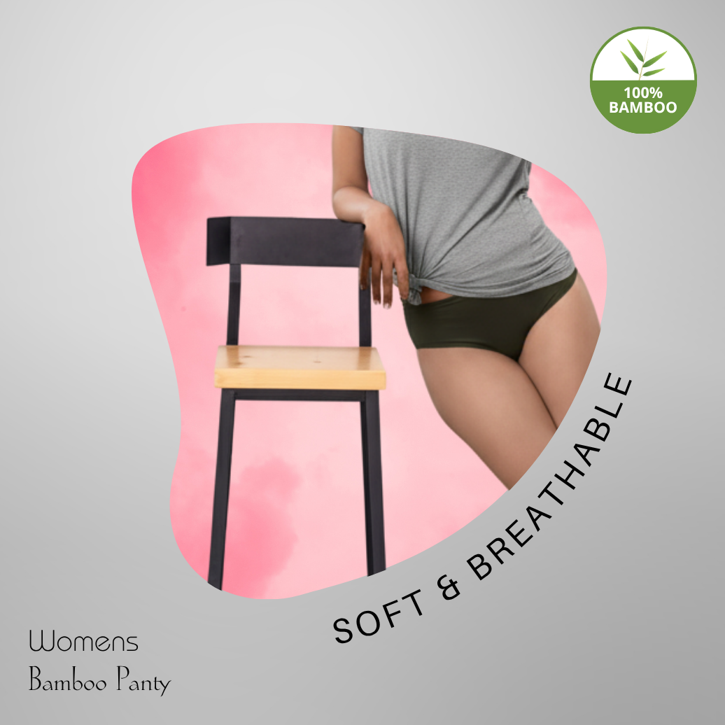 Hakan Women’s Bamboo Panty Olive Green | No Elastic, Skin-Friendly, Seamless Comfort Wear