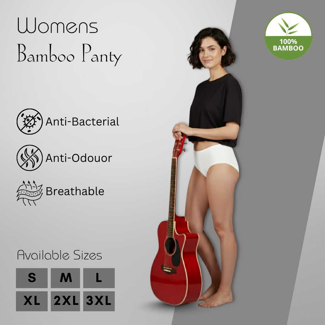 Hakan Women’s Comfort Panty | Bamboo Fabric | White | No Elastic | Gentle on Skin