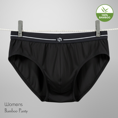 Hakan Bamboo Women’s Black Elastic Panty | Smooth Elastic Waistband, Ultra Comfort & Perfect Fit