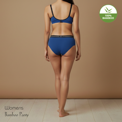 Hakan Bamboo Women’s Blue Elastic Panty | Ultra Soft, Breathable & Stretchable Underwear for Everyday Comfort