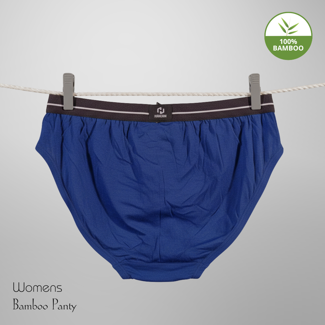 Hakan Bamboo Women’s Blue Elastic Panty | Ultra Soft, Breathable & Stretchable Underwear for Everyday Comfort