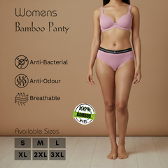 Hakan Bamboo Women’s Pink Elastic Panty | Soft, Breathable & Stretchable Innerwear