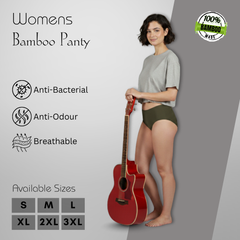 Hakan Women’s Bamboo Panty Olive Green | No Elastic, Skin-Friendly, Seamless Comfort Wear