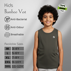 Hakan Bamboo Kids Green Vest | Lightweight & Sustainable