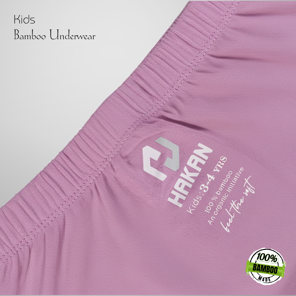 Hakan Bamboo Kids Pink Bottoms | Gentle, Soft & Sustainable Innerwear
