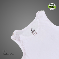 Hakan Bamboo Kids White Vest | Soft, Organic & Breathable