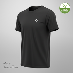 Hakan Bamboo Men’s Black Round Neck T-Shirt | Organic & Everyday Essential