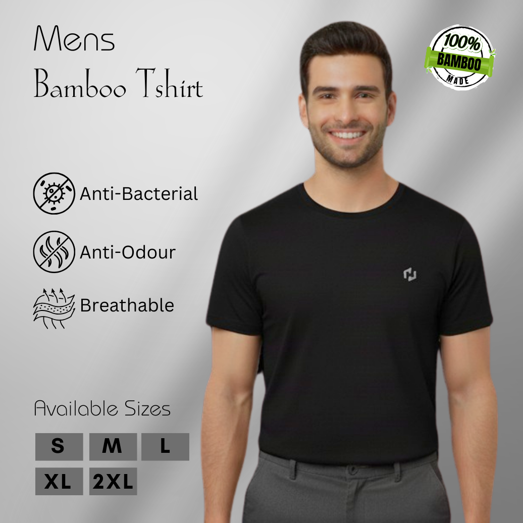 Hakan Men’s Bamboo T-Shirt | Ultra-Soft & Breathable | Buy 4 Get 1 Free