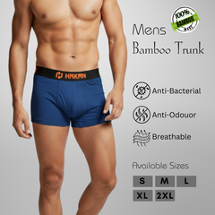 Hakan Bamboo Men’s Cooling Blue Brief Boxer | Anti-Odor Fabric