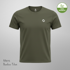 Hakan Bamboo Men’s Green Round Neck T-Shirt | Breathable & Sustainable Fabric
