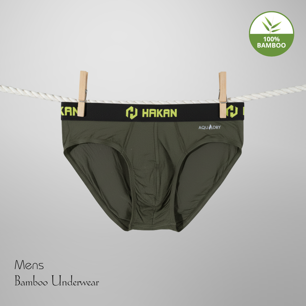 Hakan Bamboo Men’s Green Underwear | Lightweight & Sustainable Comfort