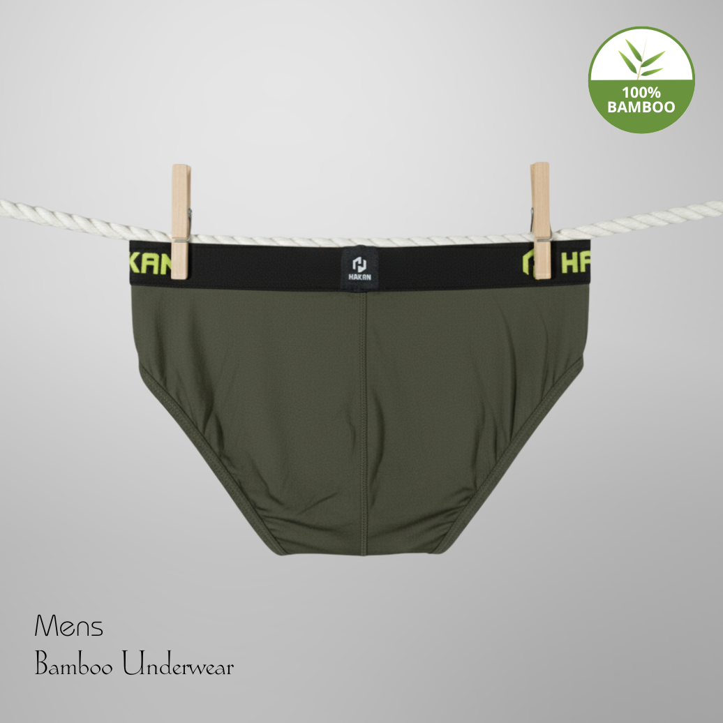 Hakan Bamboo Men’s Green Underwear | Lightweight & Sustainable Comfort