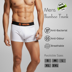 Hakan Bamboo Men’s Soft White Brief Boxer | Breathable & Stretch Fit