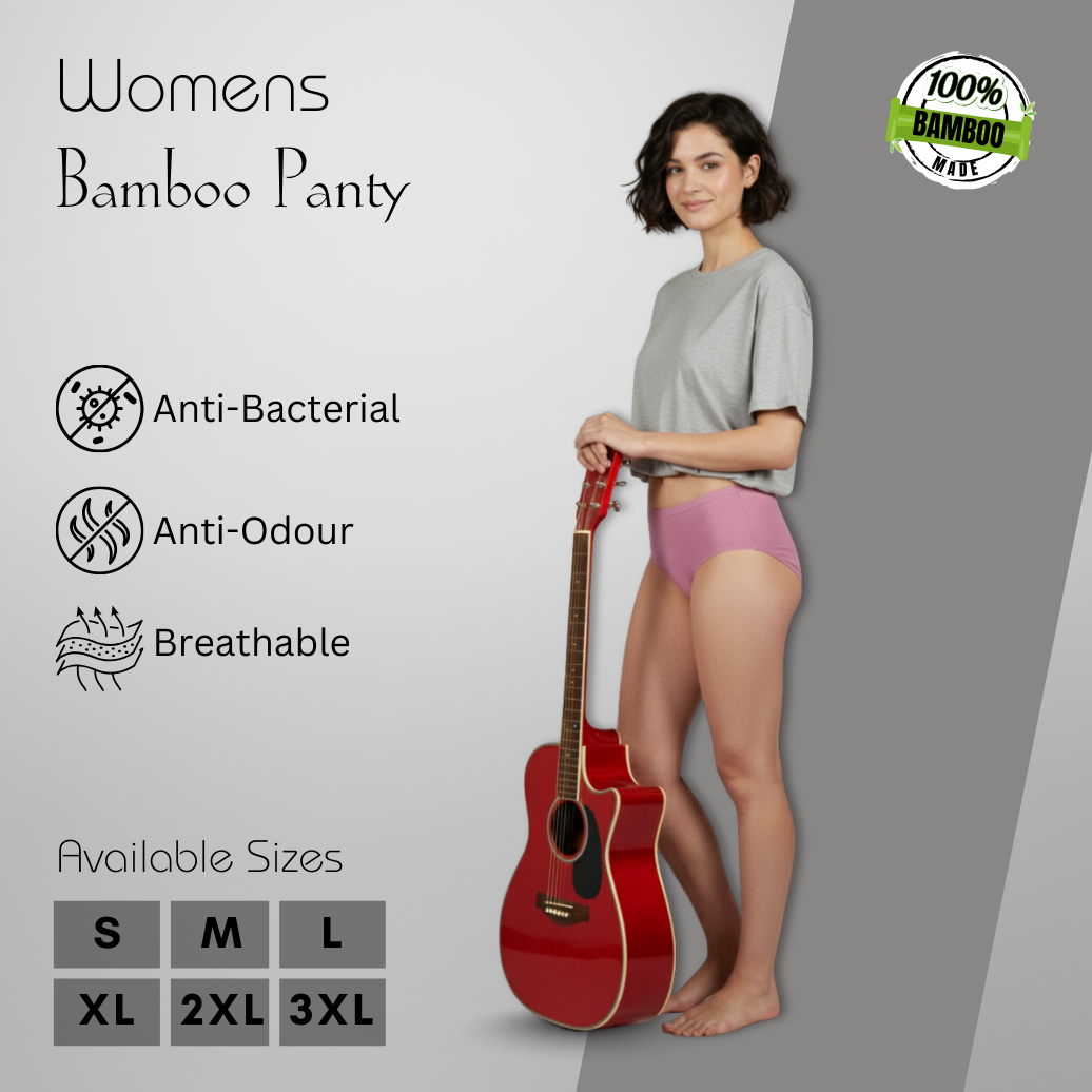 Hakan Bamboo Women’s Pink Panty | Eco-Friendly, Stretchable, and Breathable Innerwear