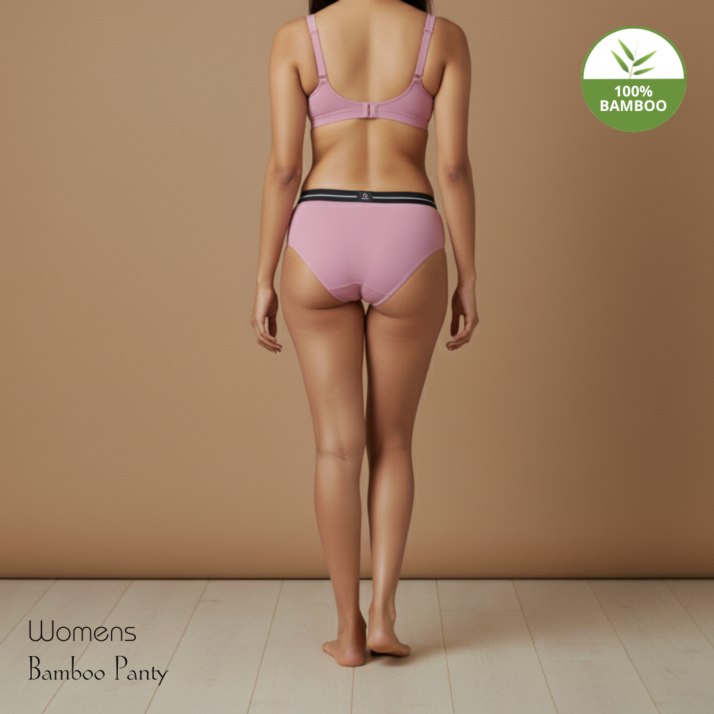Hakan Bamboo Women’s Pink Elastic Panty | Soft, Breathable & Stretchable Innerwear
