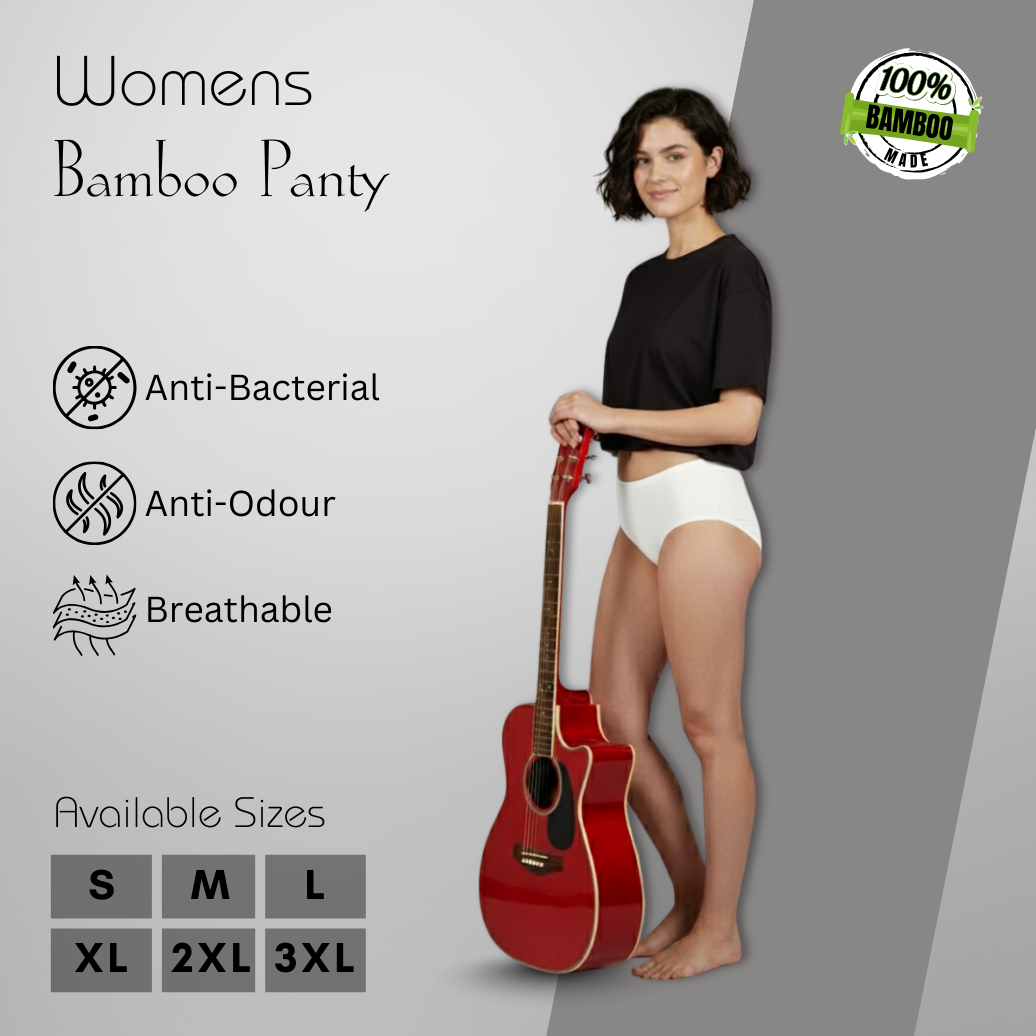 Hakan Women’s Comfort Panty | Bamboo Fabric | White | No Elastic | Gentle on Skin